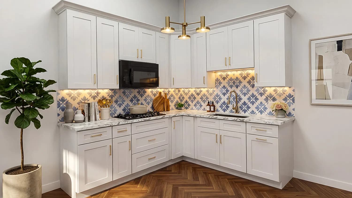 Bayview White Shaker basic kitchen